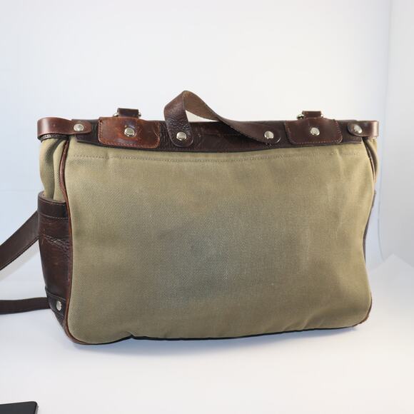 Palmer Trading Co. Leather & Canvas Messenger Bag Satchel USA - Picture 2 of 9